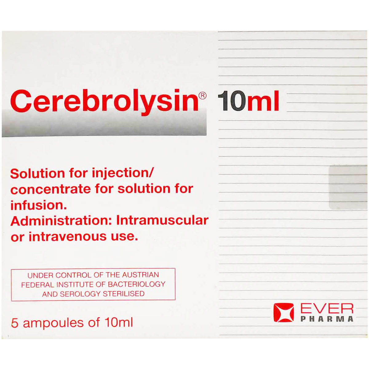 Cerebrolysin 10 ml 5 Ampoules image number 0