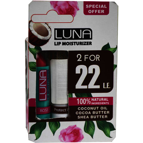 Luna Lip Moisturizer (Coconut and Rose) 2X3.5gm (Offer Pack) image number 0