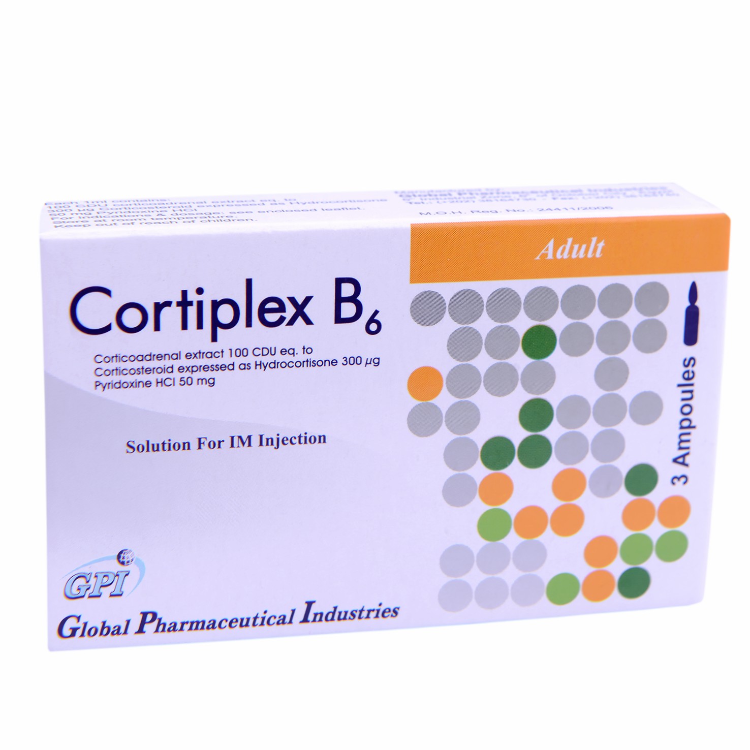Cortiplex B6 100U./1ml Adult 3 Ampoules image number 0