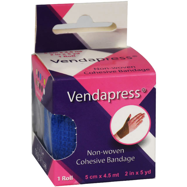 Vendapress Cohesive Bandage 5Cmx4.5 Metre (Blue) image number 0