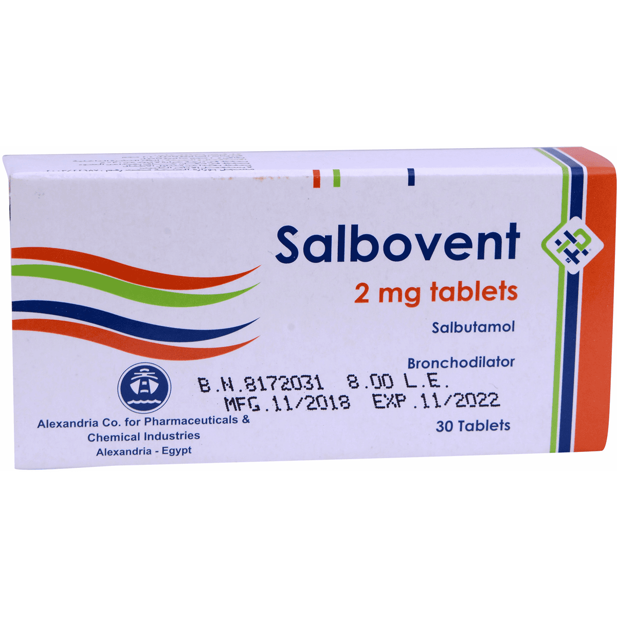 Salbovent 2mg 30 Tablets image number 0