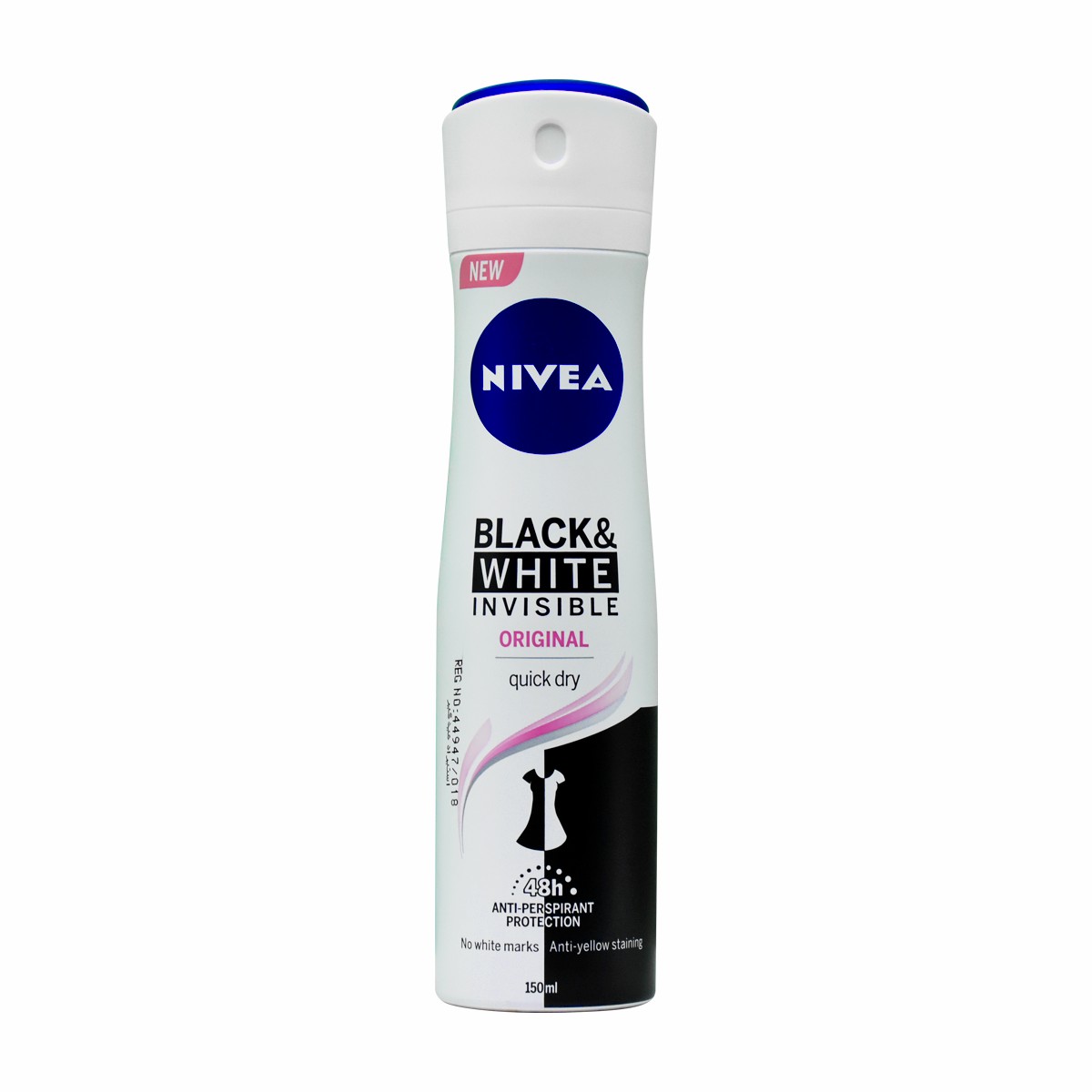 Nivea Black & White Invisible Orignal Deodorant Anti Perspirant for Women 150ml image number 0