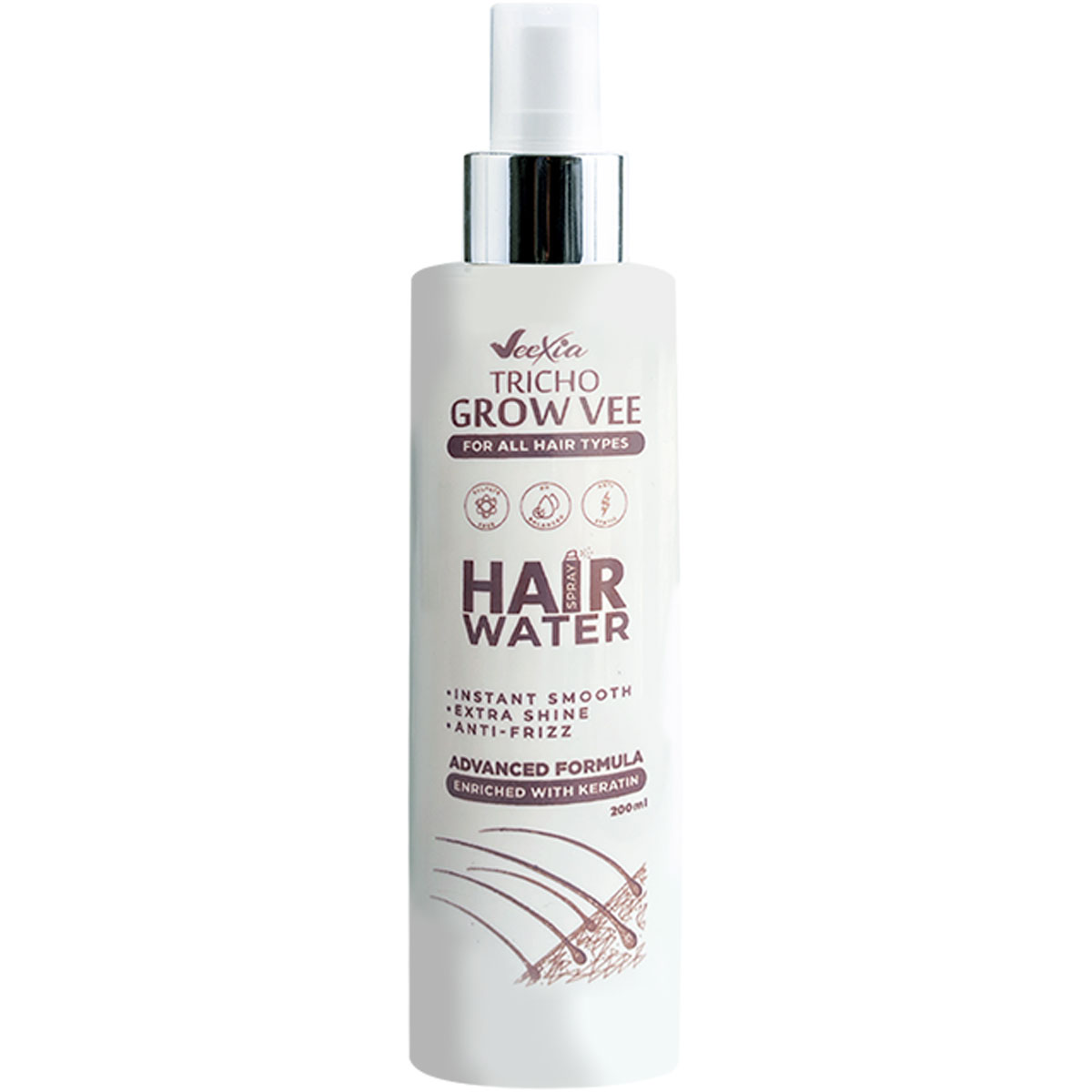 Tricho Grow Vee Hair Water Anti Frizz Spray 200ml image number 0