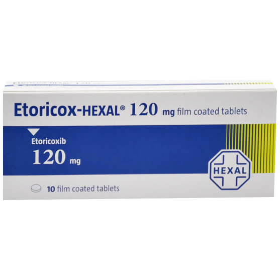 Etoricox Hexal 120mg 10 Film Coated Tablets image number 0