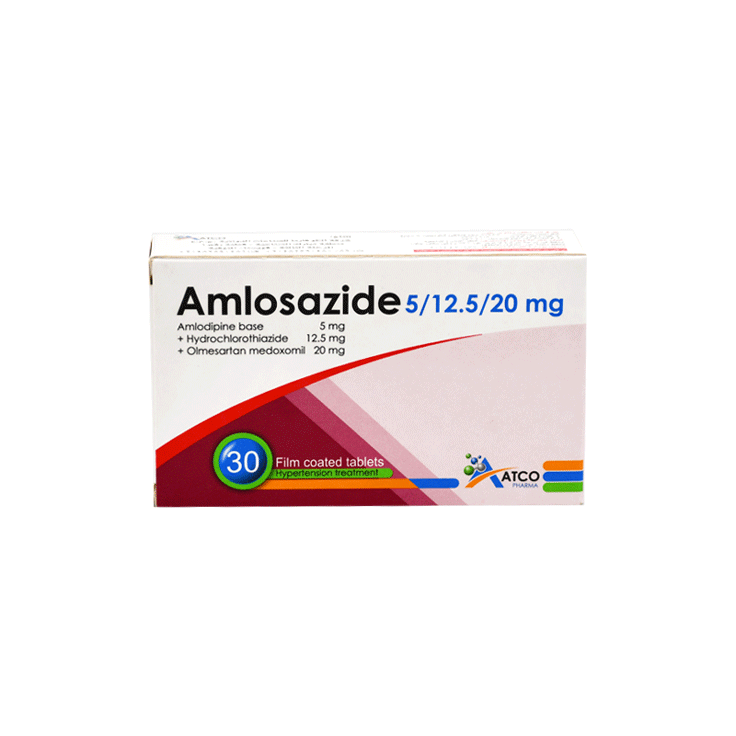 Amlosazide 5/12.5/20 mg 30 Film Coated Tablet image number 0