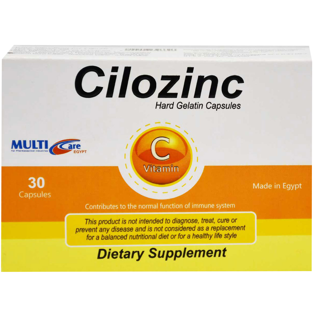 Cilozinc Vitamin C 30 Capsules image number 0