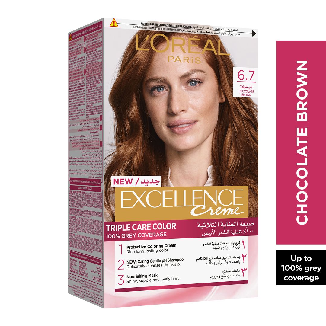 Loreal Excellence Cream/6.7 Chocolate Brown image number 0