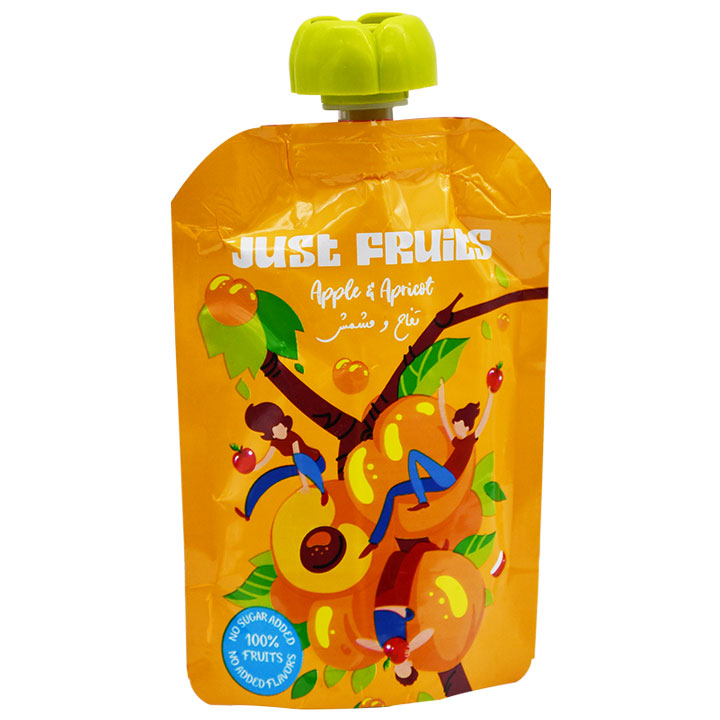 Just Fruits Apple and Apricot Puree 110gm image number 0