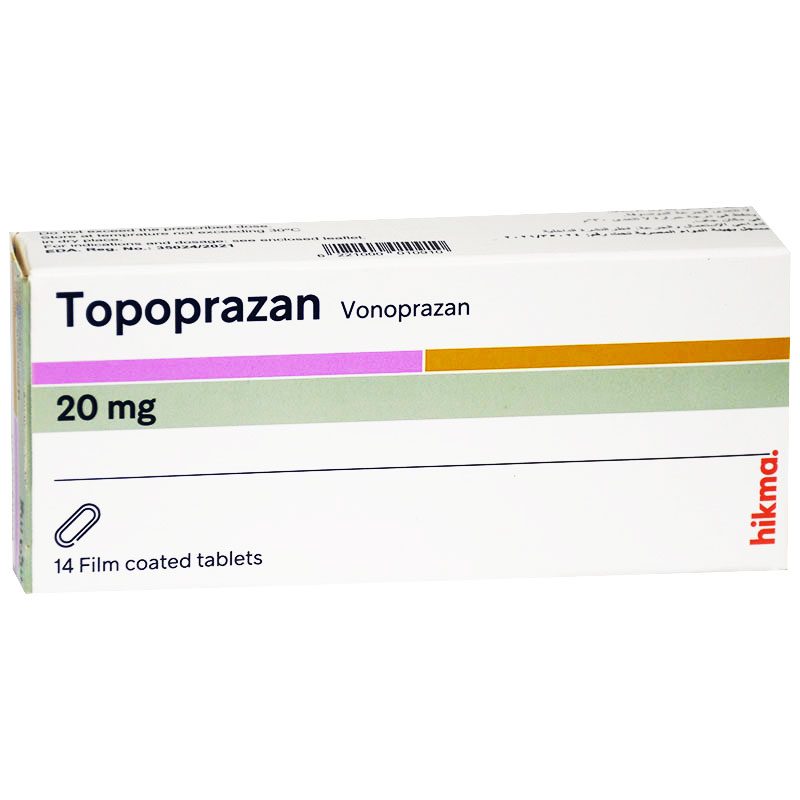 Topoprazan 20mg 14 Film Coated Tablets image number 0