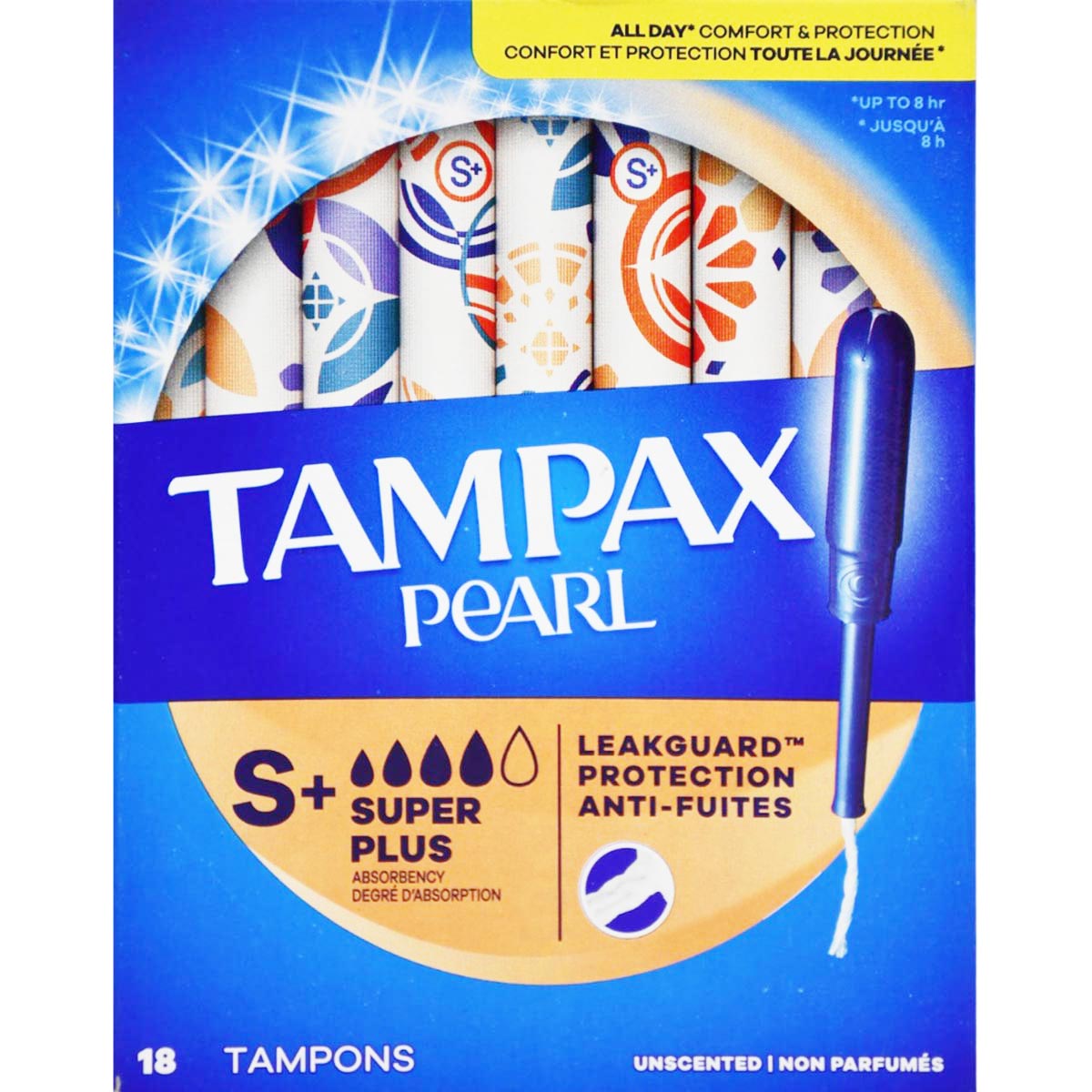 Tampax Pearl Tampons Super Plus 18 Pieces image number 0