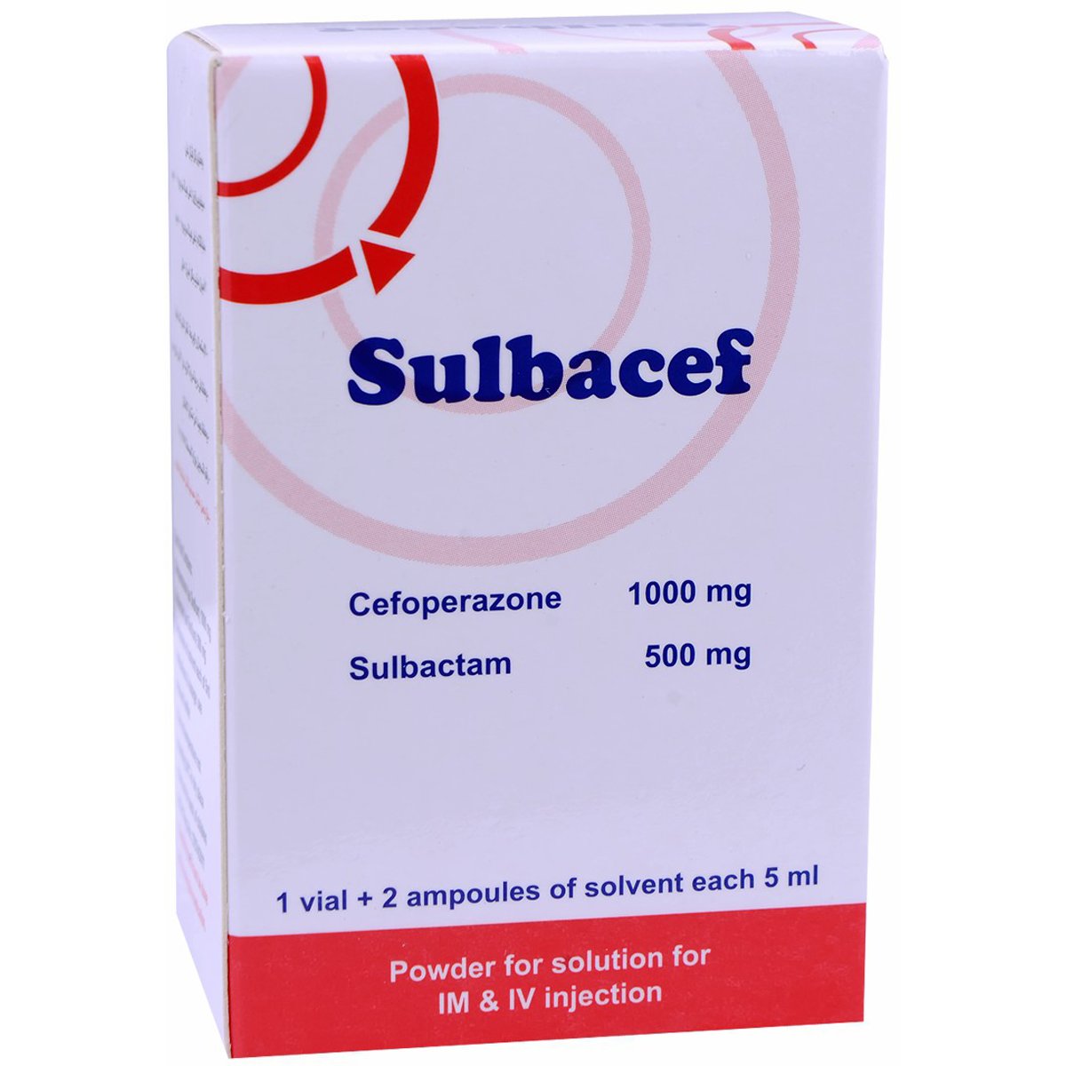 Sulbacef (1000mg + 500mg) Intramacular/Intravenous 1 Vial image number 0