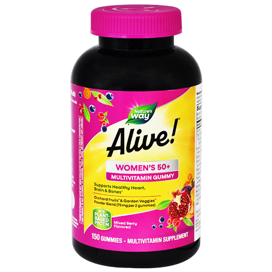 Alive Womens 50+ Mixed Berry 150 Gummy image number 0