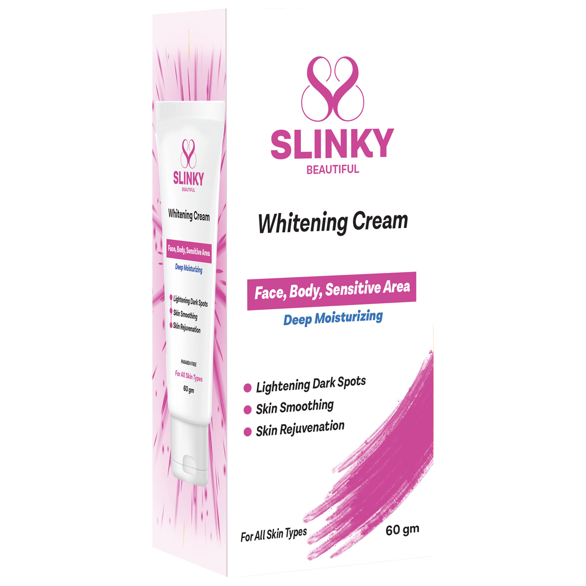 Slinky Whitening Cream For Face and Body and Sensitive Area 60ml image number 0