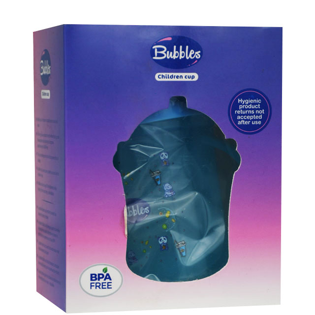 Bubbles Children Straw Cup With Hand Blue image number 0