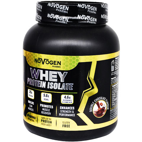 Novogen Whey Protein Isolate Double Chocolate Flavor 1Kg image number 0