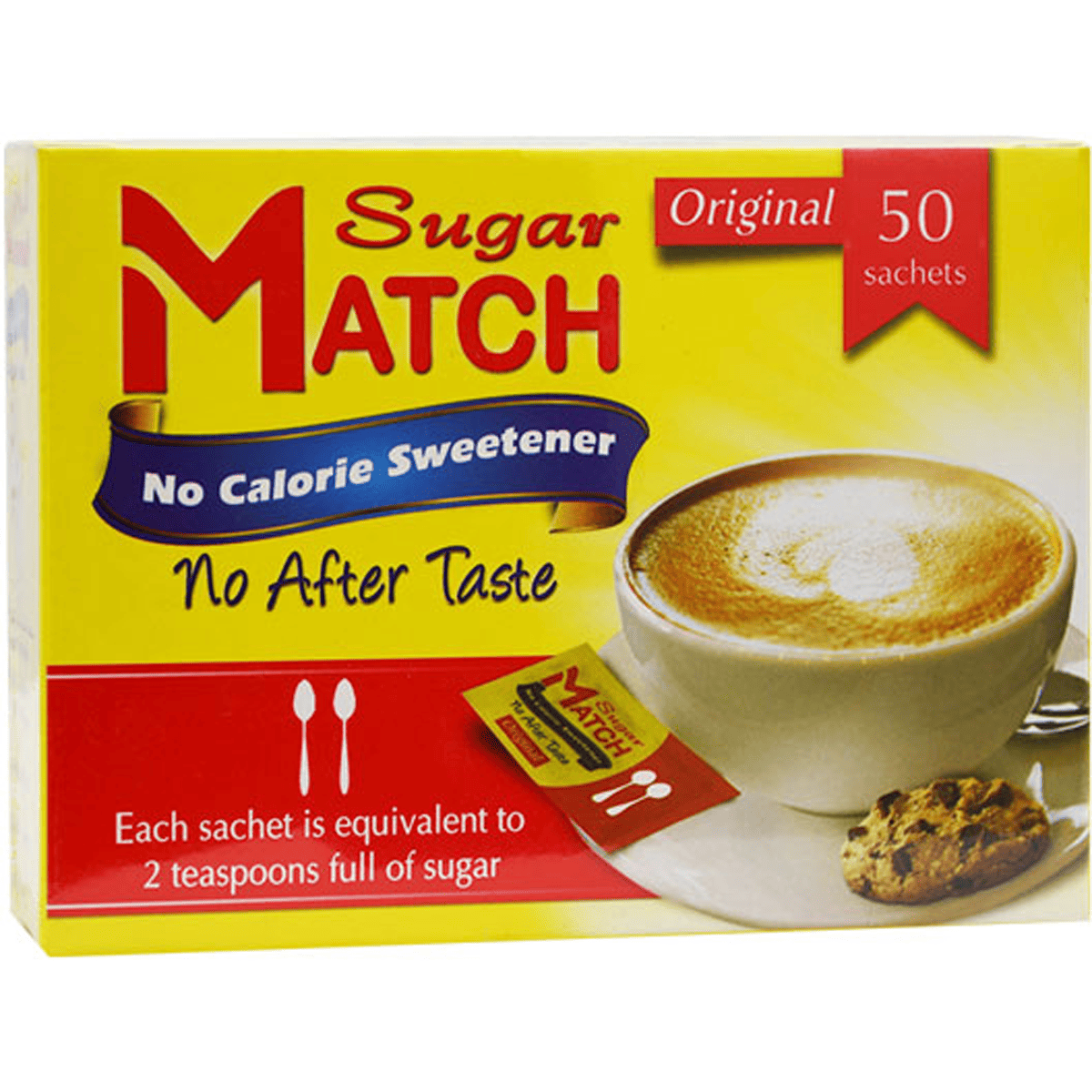 Sugar Match No Calorie Sweetener (Aspartame) 50 Sachets image number 0