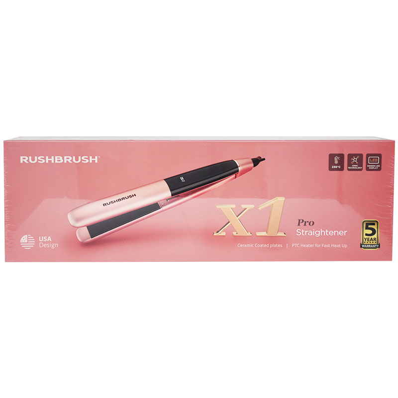 Rush Brush Rose Gold X1 Pro Straightener/Rb-X1Pro image number 0