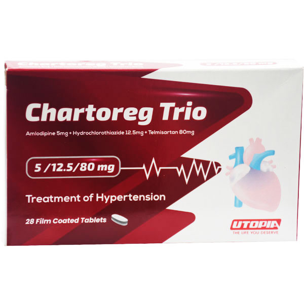 Chartoreg Trio 5/12.5/80mg 28 Film Coated Tablets image number 0