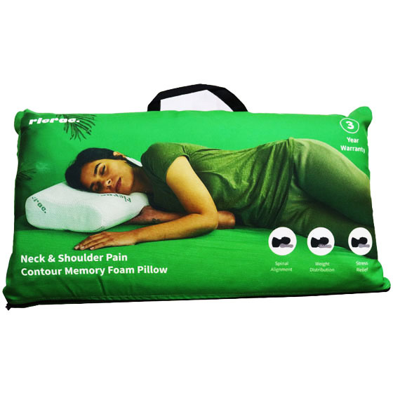 Ricrac Neck and Shoulder Pain Relief Pillow Gray image number 0