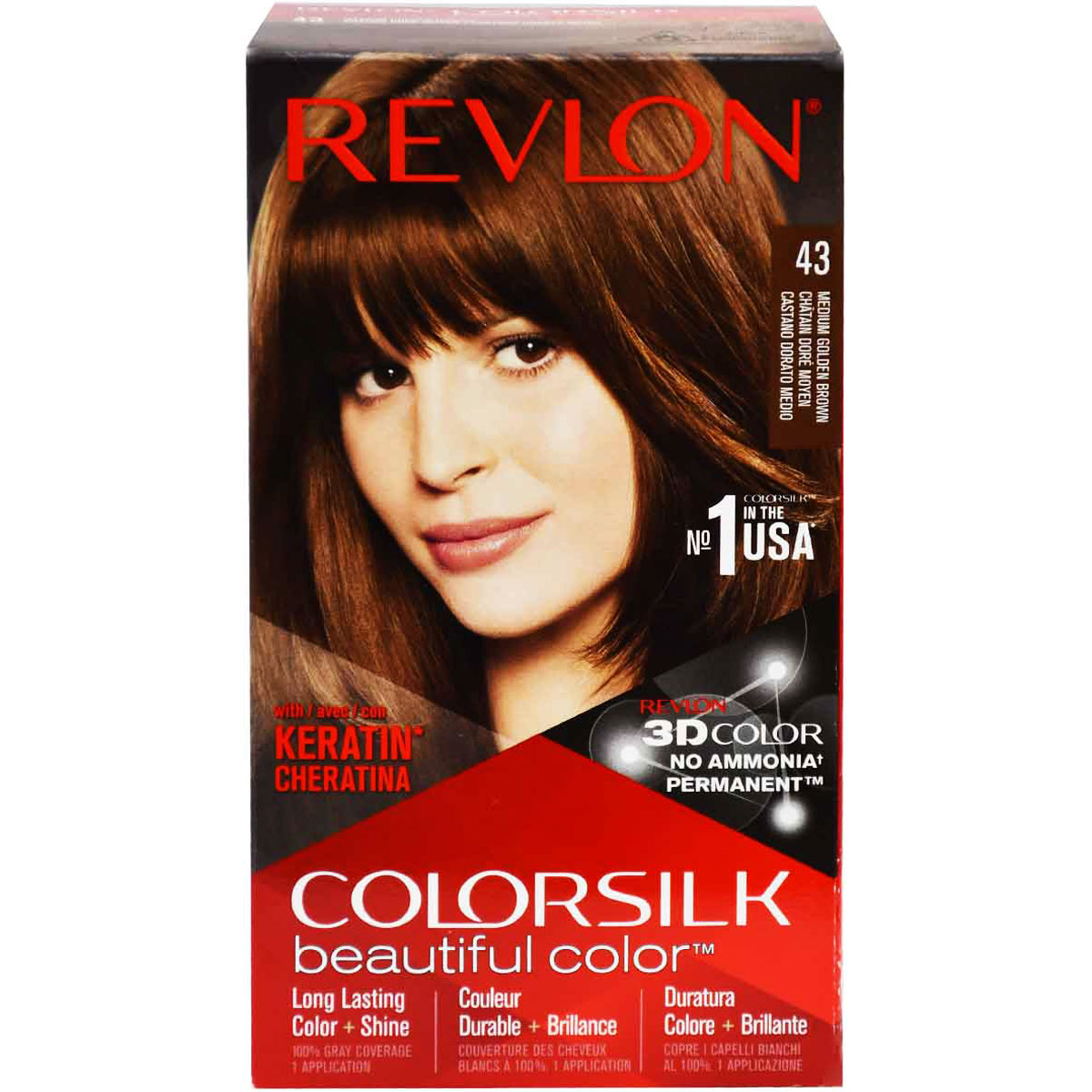 Revlon Colorsilk Medium Golden Brown/43 image number 0