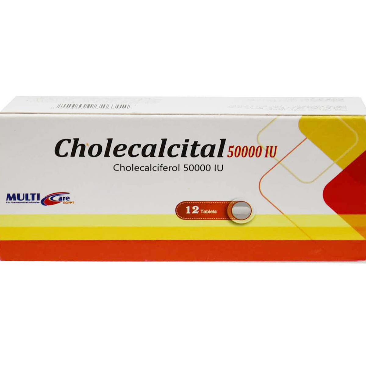 Cholecalcital 50000 IU 12 Tablets image number 0