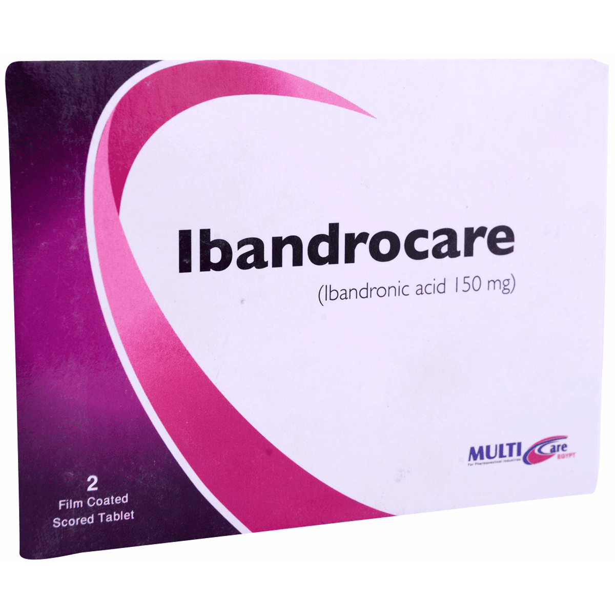 Ibandrocare 150mg 2 Scored Film Coated Tablets image number 0