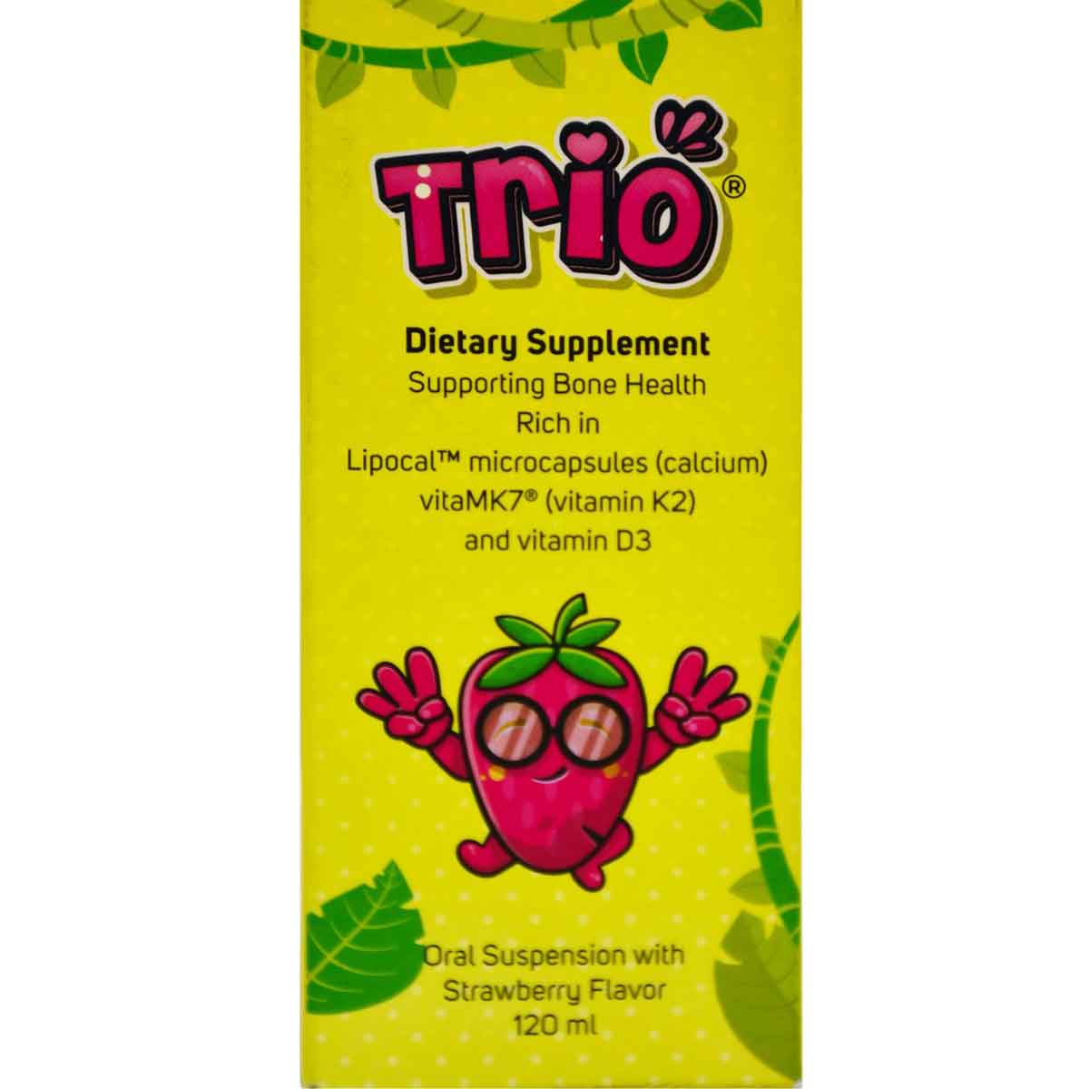 Trio Strawberry Flavor Suspension 120ml image number 0