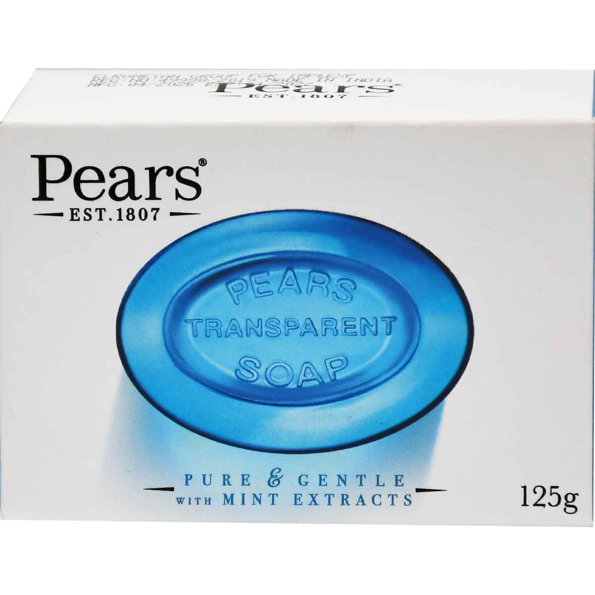 Pears Pure and Gentle Mint Soap 125 gm image number 0