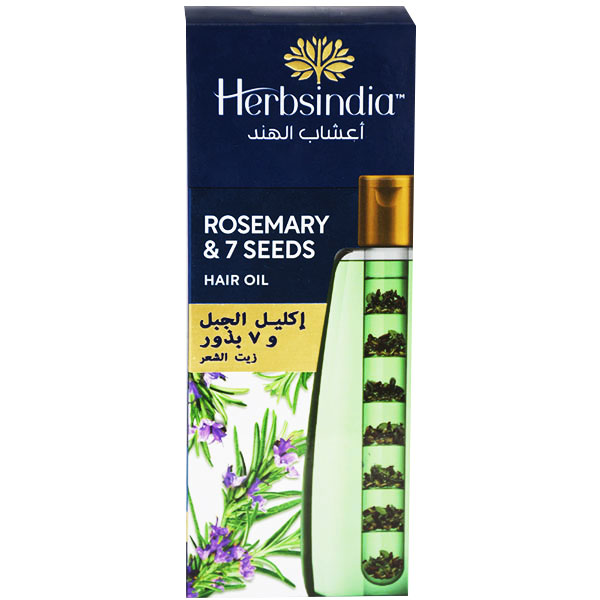 Herbsindia Rosemary and 7 Seeds Hair Oil 180ml image number 0