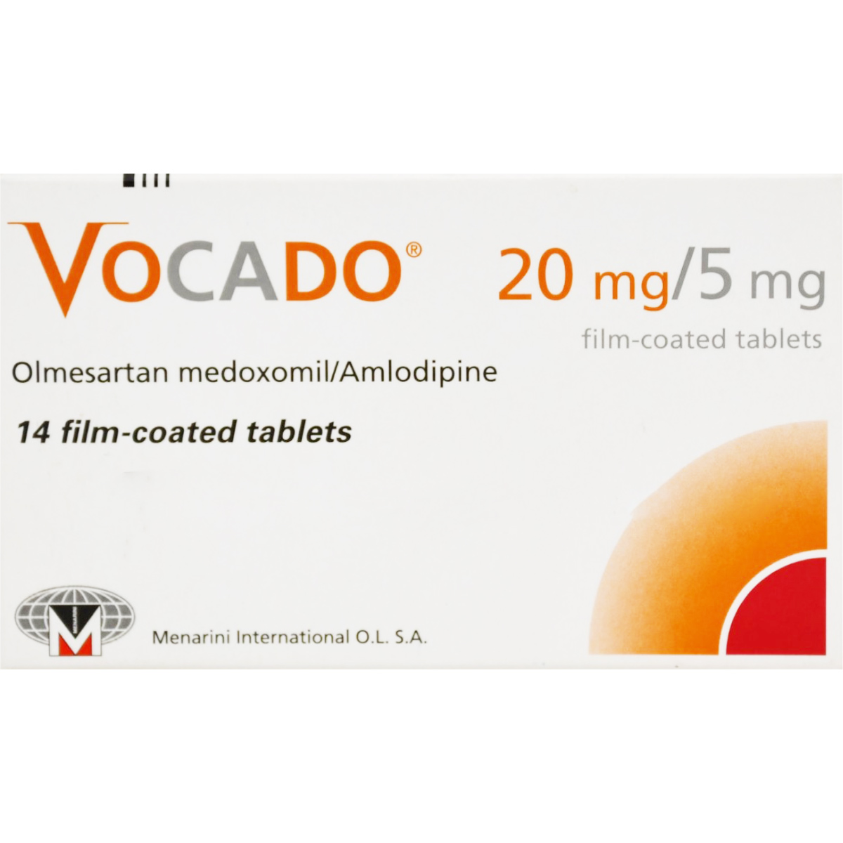 Vocado 20mg/5mg 14 Film Coated Tablets image number 0