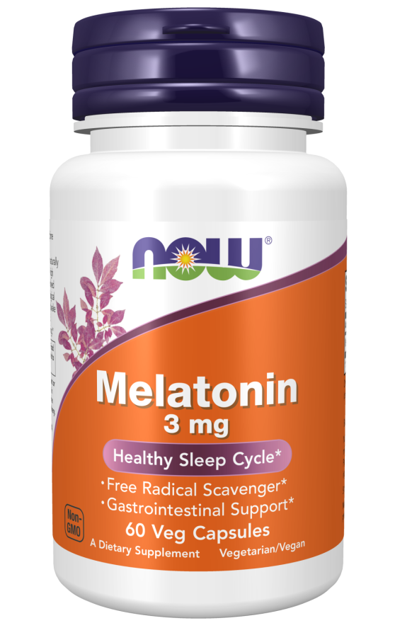 Now Melatonin 3mg 60 Capsules image number 0