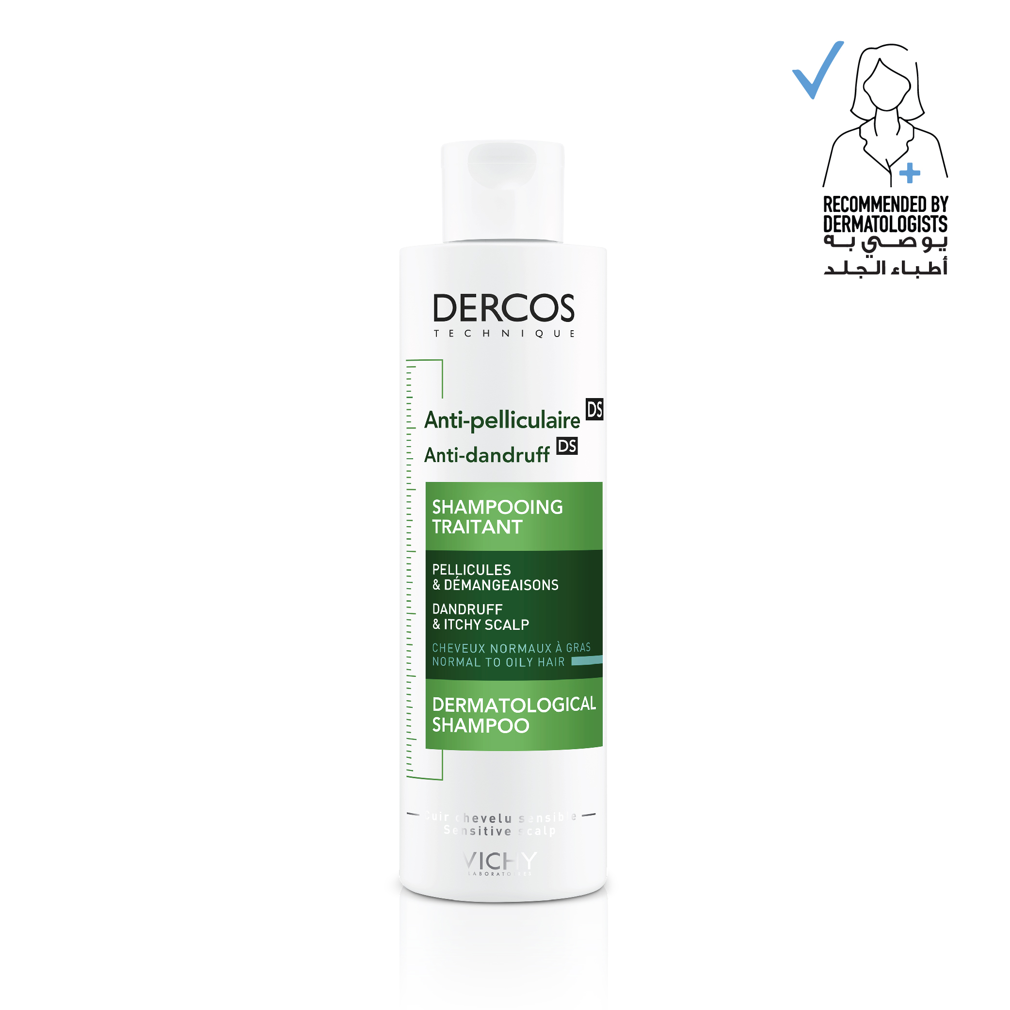 Vichy Dercos Antidandruff For Normal & Oily Hair Shampoo 200ml image number 0