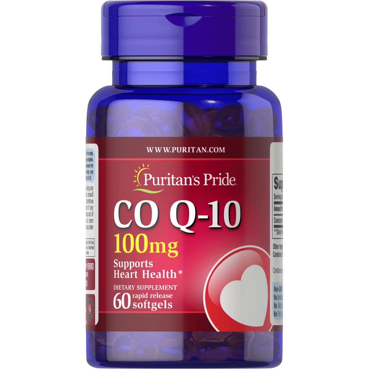 Puritan's Pride Co Q 10 100mg 60 Capsule image number 0