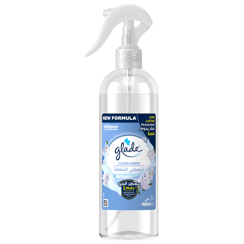 Glade Air Freshener Spray Clean Linen 460ml image number 0