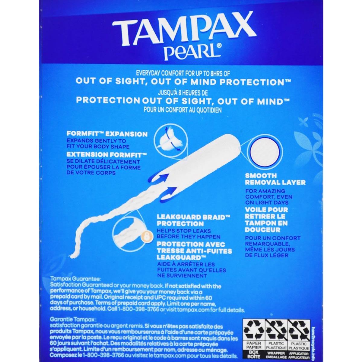 Tampax Pearl Tampons Regular 18 Pieces image number 1