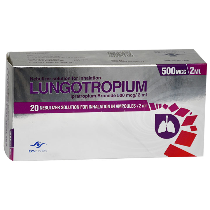 Lungotropium 500&micro;/2ml Solution For Inhation 20 Ampoules image number 0