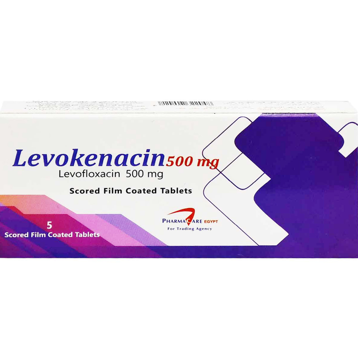 Levokenacin 500 mg 5 Scored Film Coated Tablets image number 0