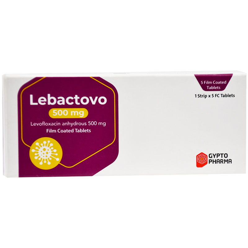 Lebactovo 500mg 5 Film Coated Tablet image number 0