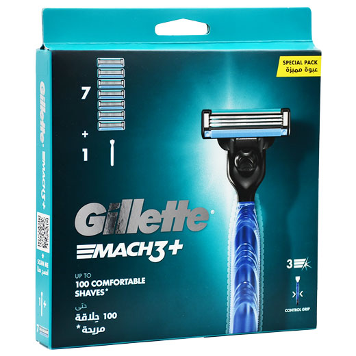 Gillette Mach (3+) Razor+7 Blades image number 0