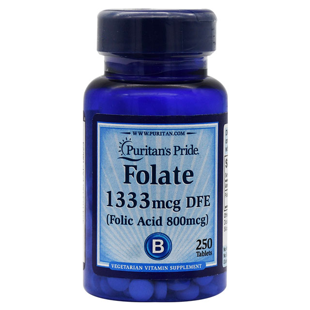 Puritan's Pride Folate 1333&micro; 250 Tablet image number 0