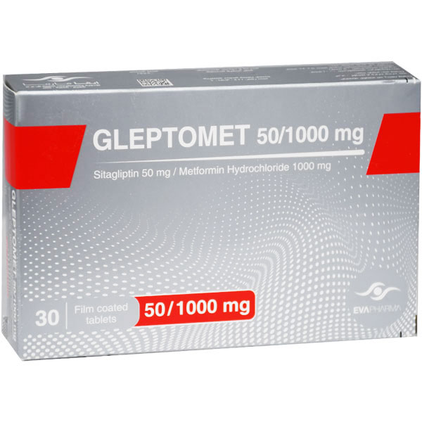 Gleptomet 50/1000mg 30 Film Coated Tablets image number 0
