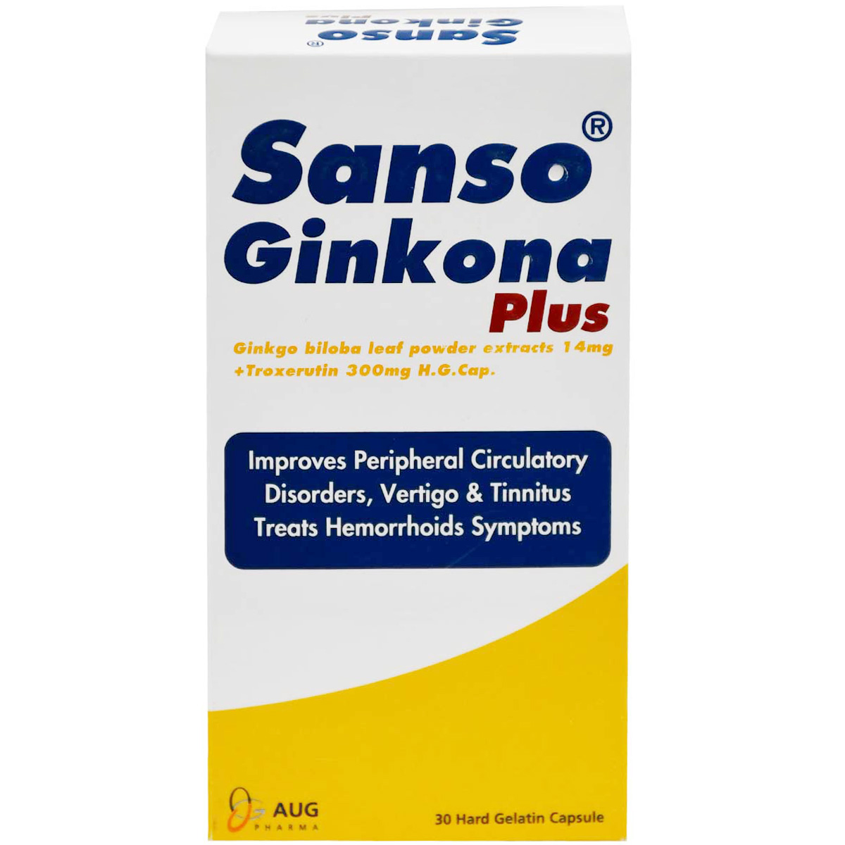 Sanso Ginkona Plus 30 Hard Gelatin Capsules image number 0