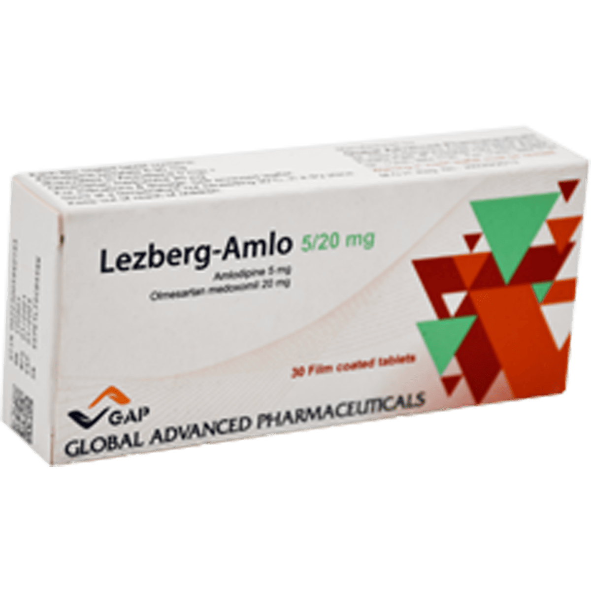 Lezberg-Amlo 5/20mg 30 Film Coated Tablet image number 0