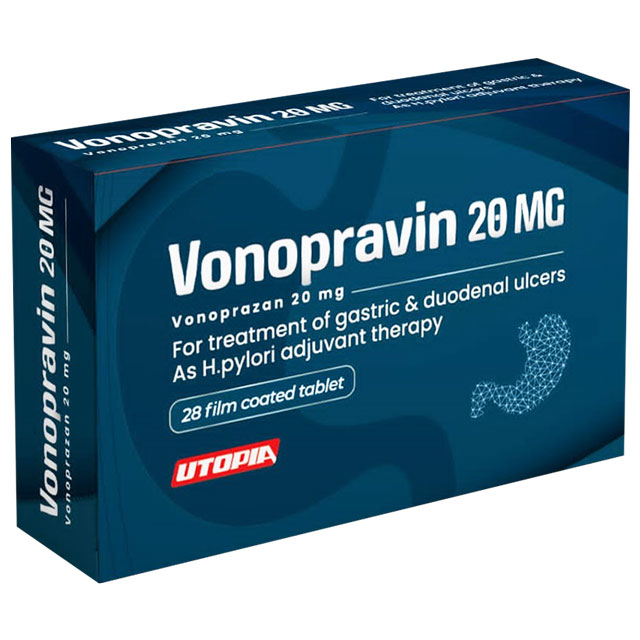 Vonopravin 20mg 28 Film Coated Tablet image number 0