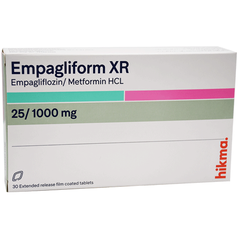 Empagliform Xr 25/1000mg 30 Extended Release Film Coated Tablet image number 0