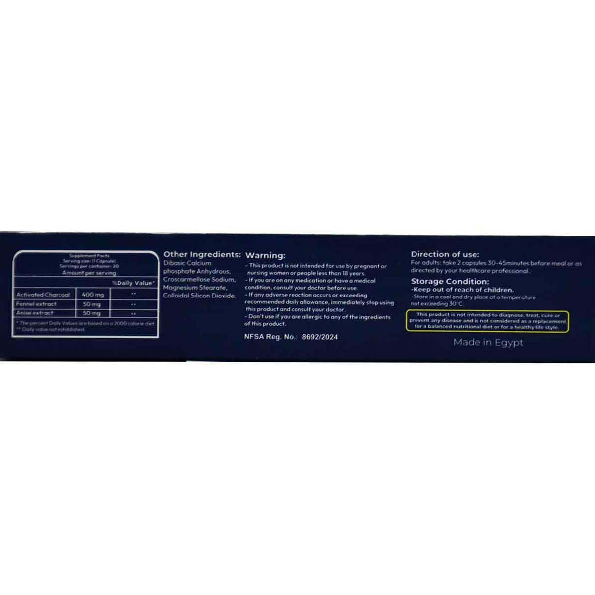 Flatocarbon Plus 20 Hard Gelatin Capsules image number 1