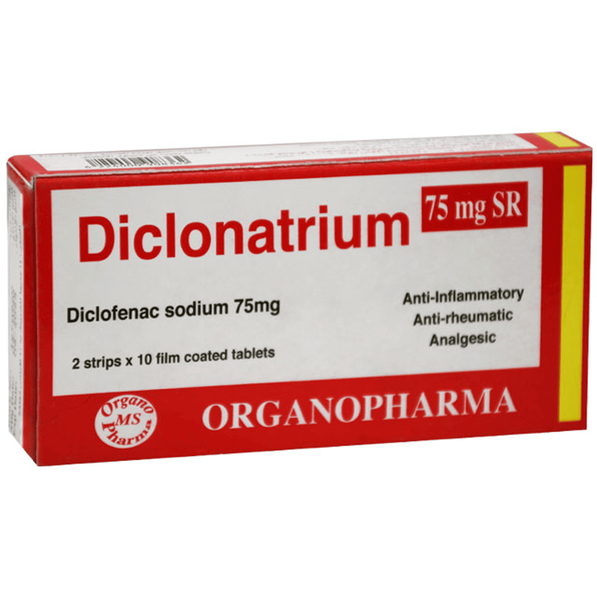 Diclonatrium 75mg Sr 20 Film Coated Tablets image number 0