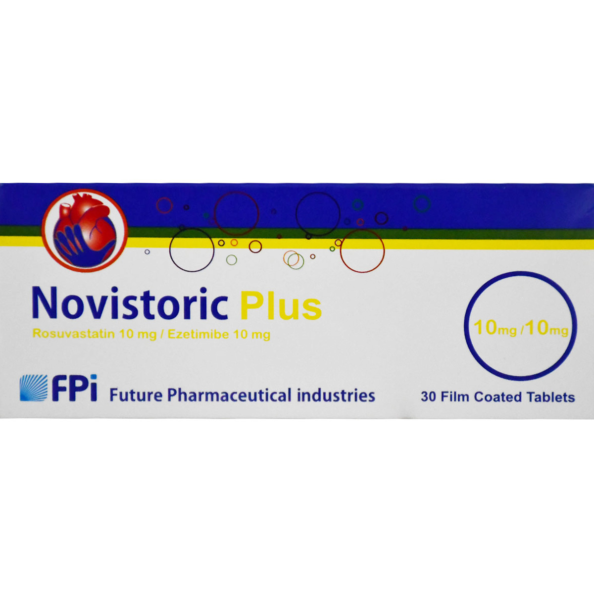 Novistoric Plus 10 mg/10 mg 30 Film Coated Tablets image number 0