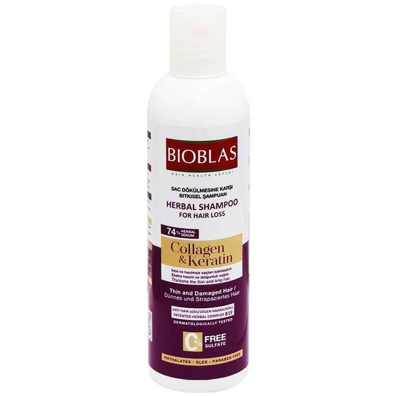 Bioblas Collagen and Keratin Anti Hair Loss Shampoo 300ml image number 0