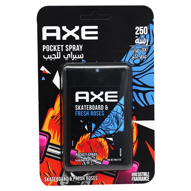 Axe Skateboard&Fresh Roses Pocket Spray Eau De Toilette 17ml image number 0